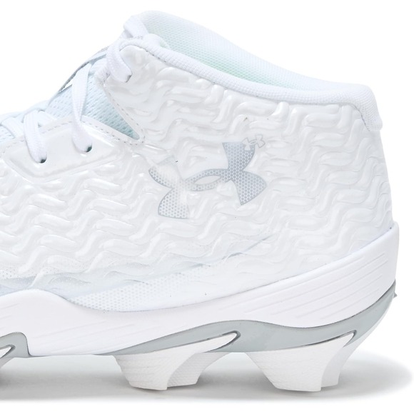 Under Armour Spotlight Hammer Men\'s Football Cleats - White/Silver, 10.5 main image 4
